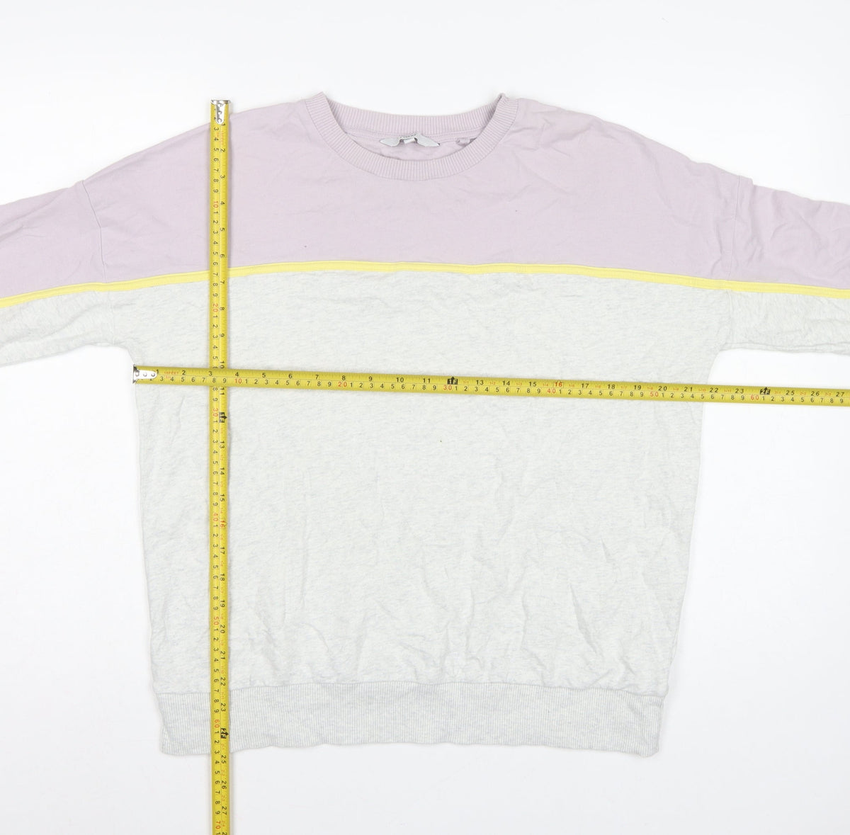 Next Women Multicoloured UK 14 Colourblock Cotton Pullover Sweatshirt