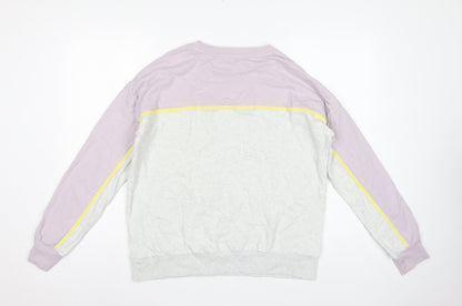 Next Women Multicoloured UK 14 Colourblock Cotton Pullover Sweatshirt