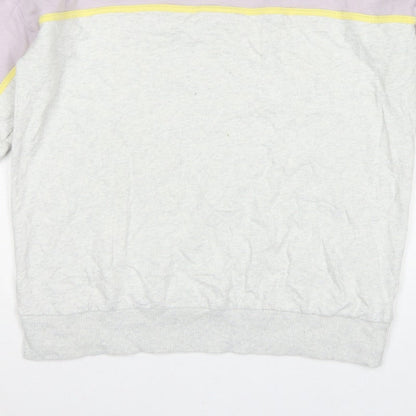 Next Women Multicoloured UK 14 Colourblock Cotton Pullover Sweatshirt