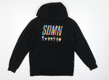 SDMN Men Black M Pullover Hoodie Mr Men Little Miss Graphic