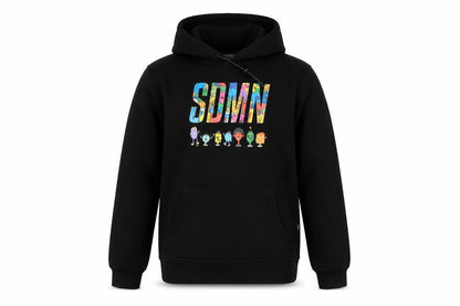 SDMN Men Black M Pullover Hoodie Mr Men Little Miss Graphic