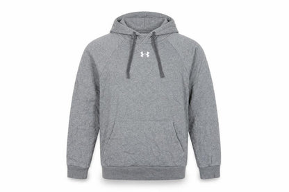Under Armour Men’s Grey M Pullover Hoodie Logo Sports Fleece