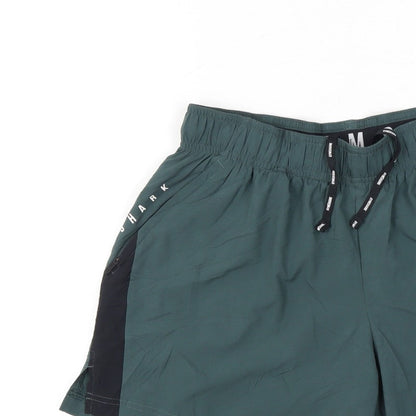 Gymshark Men's Green M Athletic Training Shorts Drawstring Logo