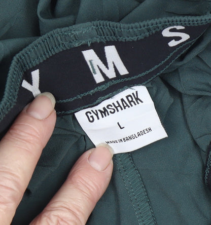 Gymshark Men's Green M Athletic Training Shorts Drawstring Logo