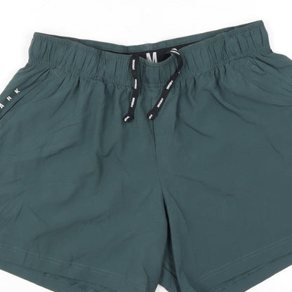Gymshark Men's Green M Athletic Training Shorts Drawstring Logo