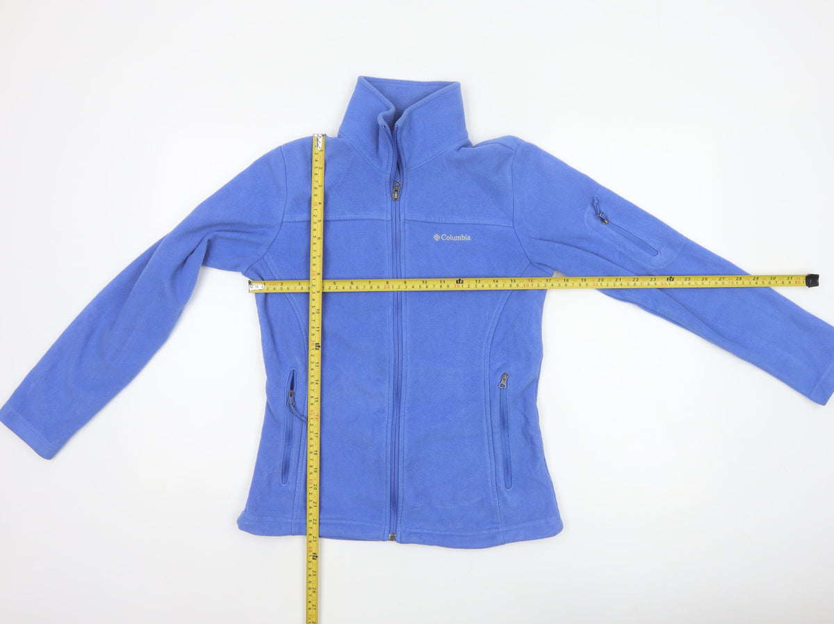 Columbia Women Blue S Fleece Full Zip Outdoor Jacket Pockets