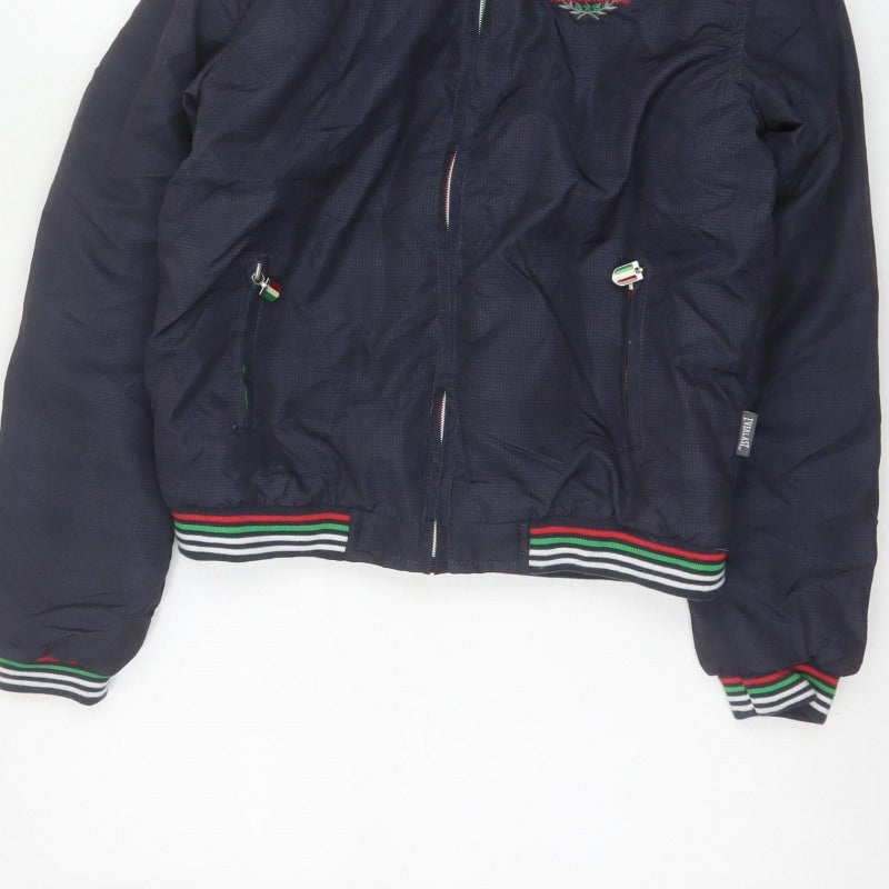 Everlast Boys Blue 13 Years Hooded Padded Bomber Jacket Full Zip