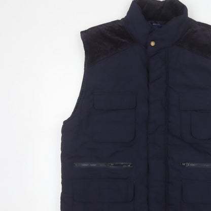 Additional view of Boston 103 Men's Blue M Padded Utility Waistcoat Corduroy Trim