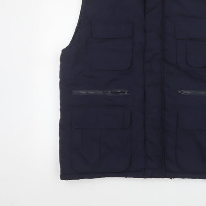 Additional view of Boston 103 Men's Blue M Padded Utility Waistcoat Corduroy Trim