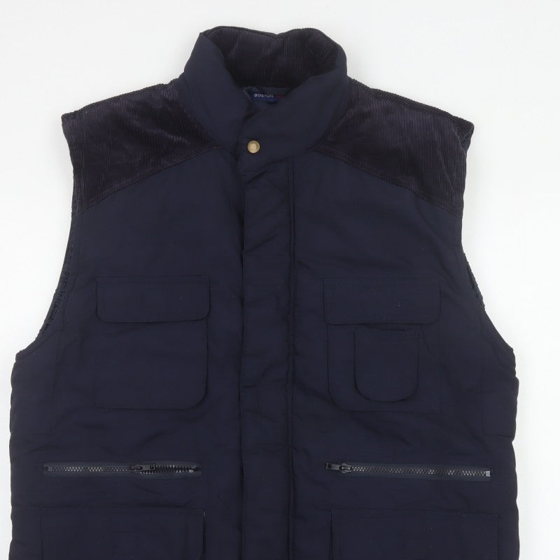 Additional view of Boston 103 Men's Blue M Padded Utility Waistcoat Corduroy Trim