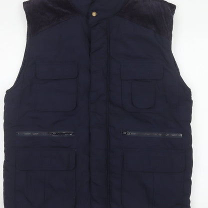 Additional view of Boston 103 Men's Blue M Padded Utility Waistcoat Corduroy Trim