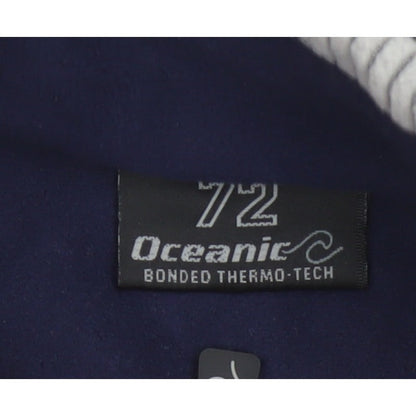 72 Oceanic Men’s Grey Striped Fleece Thermal Tech Jacket Size M Full Zip