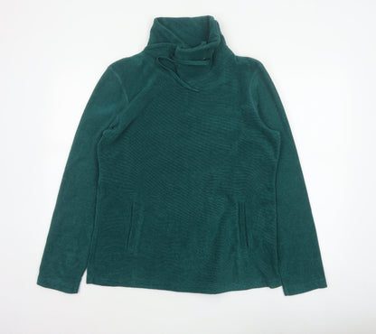 Mountain Warehouse Women Green UK 16 Fleece High Neck Pullover Sweatshirt