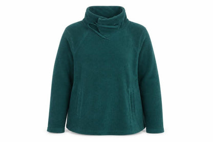 Mountain Warehouse Women Green UK 16 Fleece High Neck Pullover Sweatshirt