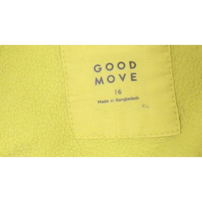 Marks and Spencer Women Yellow Size 16 Fleece Full Zip Jacket Pockets