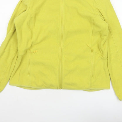 Marks and Spencer Women Yellow Size 16 Fleece Full Zip Jacket Pockets
