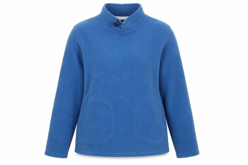 Marks & Spencer Women’s Blue Size 8 Fleece High Neck Pullover Sweatshirt
