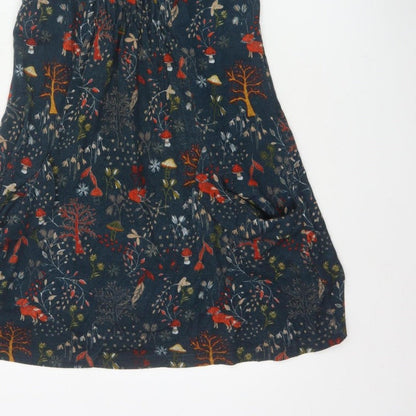 Apricot Women Blue UK 12 Fit & Flare Cowl Neck Woodland Dress