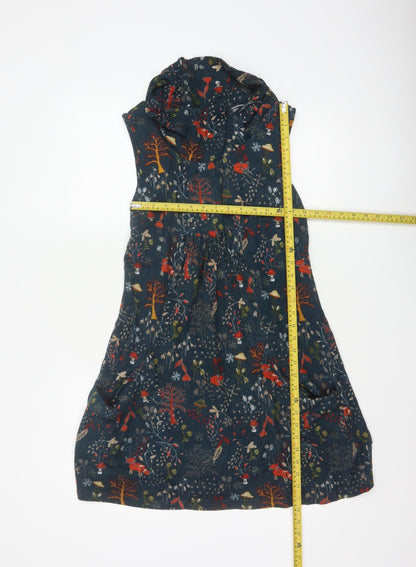 Apricot Women Blue UK 12 Fit & Flare Cowl Neck Woodland Dress