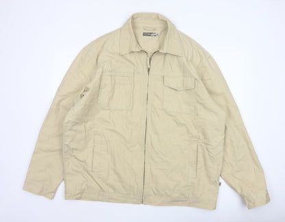 Tayberry Revisited Men’s Beige Cotton Zip Jacket 2XL Collared