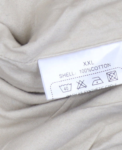 Tayberry Revisited Men’s Beige Cotton Zip Jacket 2XL Collared