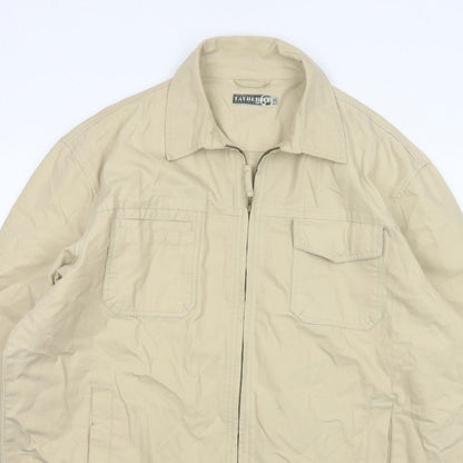 Tayberry Revisited Men’s Beige Cotton Zip Jacket 2XL Collared