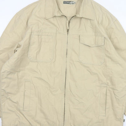 Tayberry Revisited Men’s Beige Cotton Zip Jacket 2XL Collared