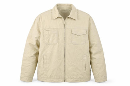 Tayberry Revisited Men’s Beige Cotton Zip Jacket 2XL Collared