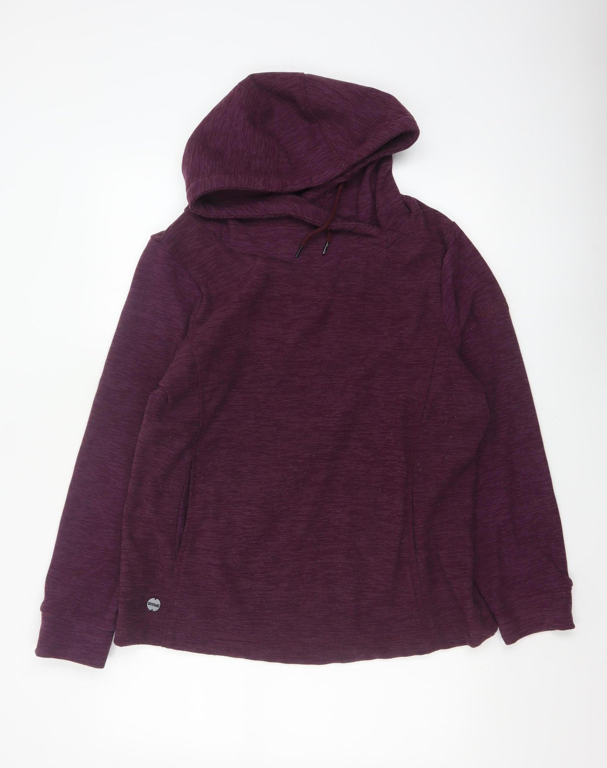 Regatta Women's Purple UK 14 Fleece Pullover Hoodie Drawstring Pockets