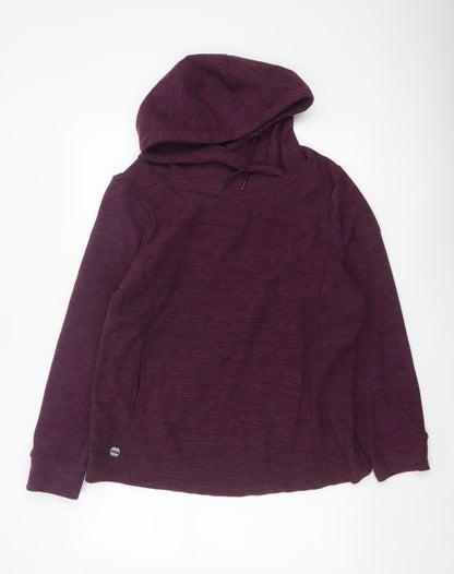 Regatta Women's Purple UK 14 Fleece Pullover Hoodie Drawstring Pockets