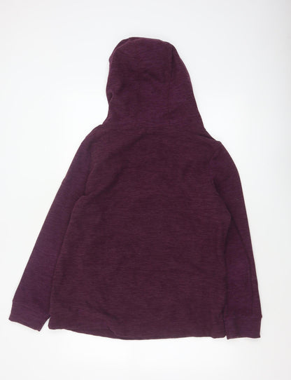 Regatta Women's Purple UK 14 Fleece Pullover Hoodie Drawstring Pockets