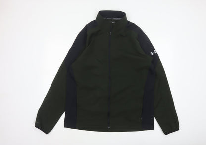 Under Armour Men's Green XL Fitted Softshell Running Jacket Full Zip