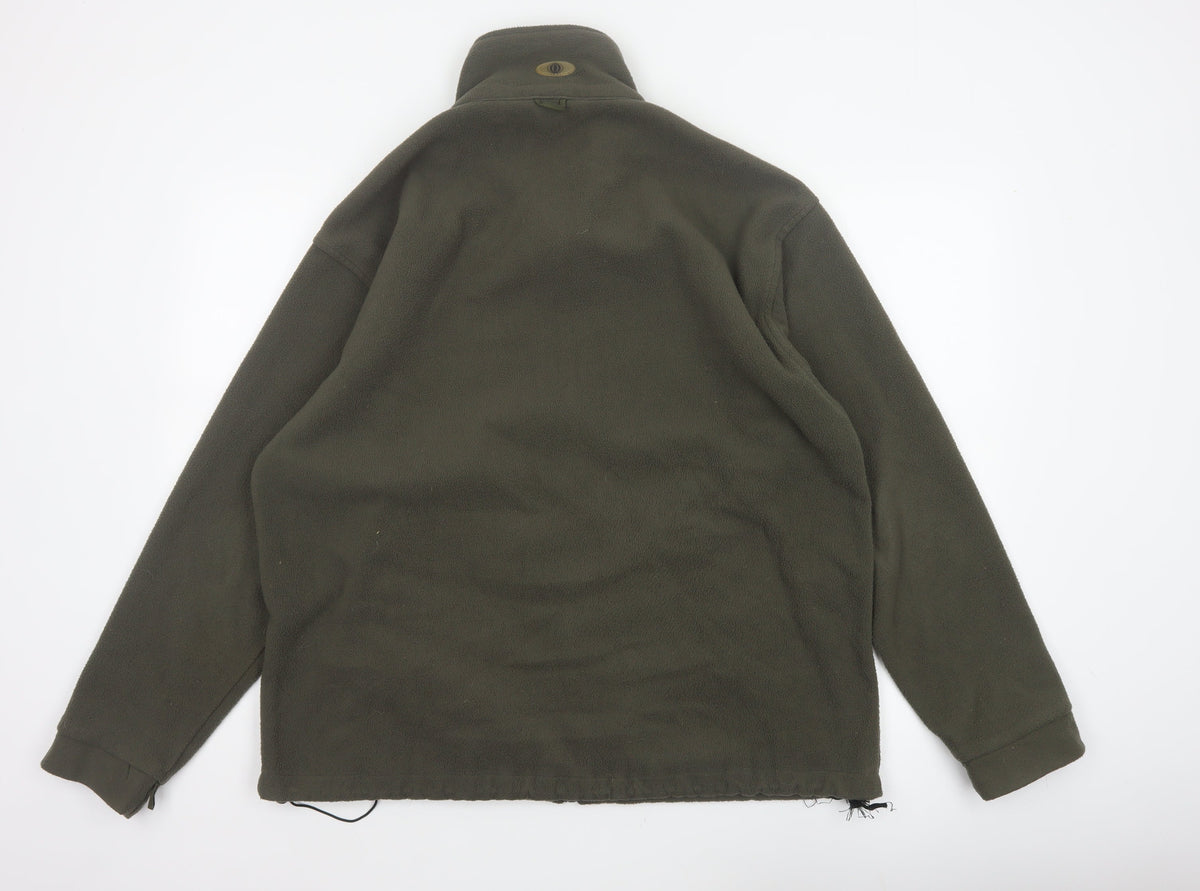 Brand and care label for Outdoorscene Men’s Green M Fleece Full Zip Outdoor Jacket 38-40in
