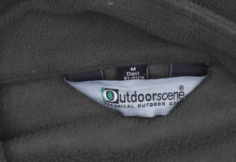 Additional view of Outdoorscene Men’s Green M Fleece Full Zip Outdoor Jacket 38-40in
