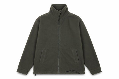 Front view of Outdoorscene Men’s Green M Fleece Full Zip Outdoor Jacket 38-40in