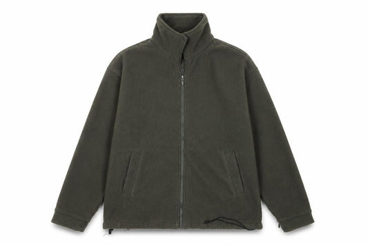 Front view of Outdoorscene Men’s Green M Fleece Full Zip Outdoor Jacket 38-40in