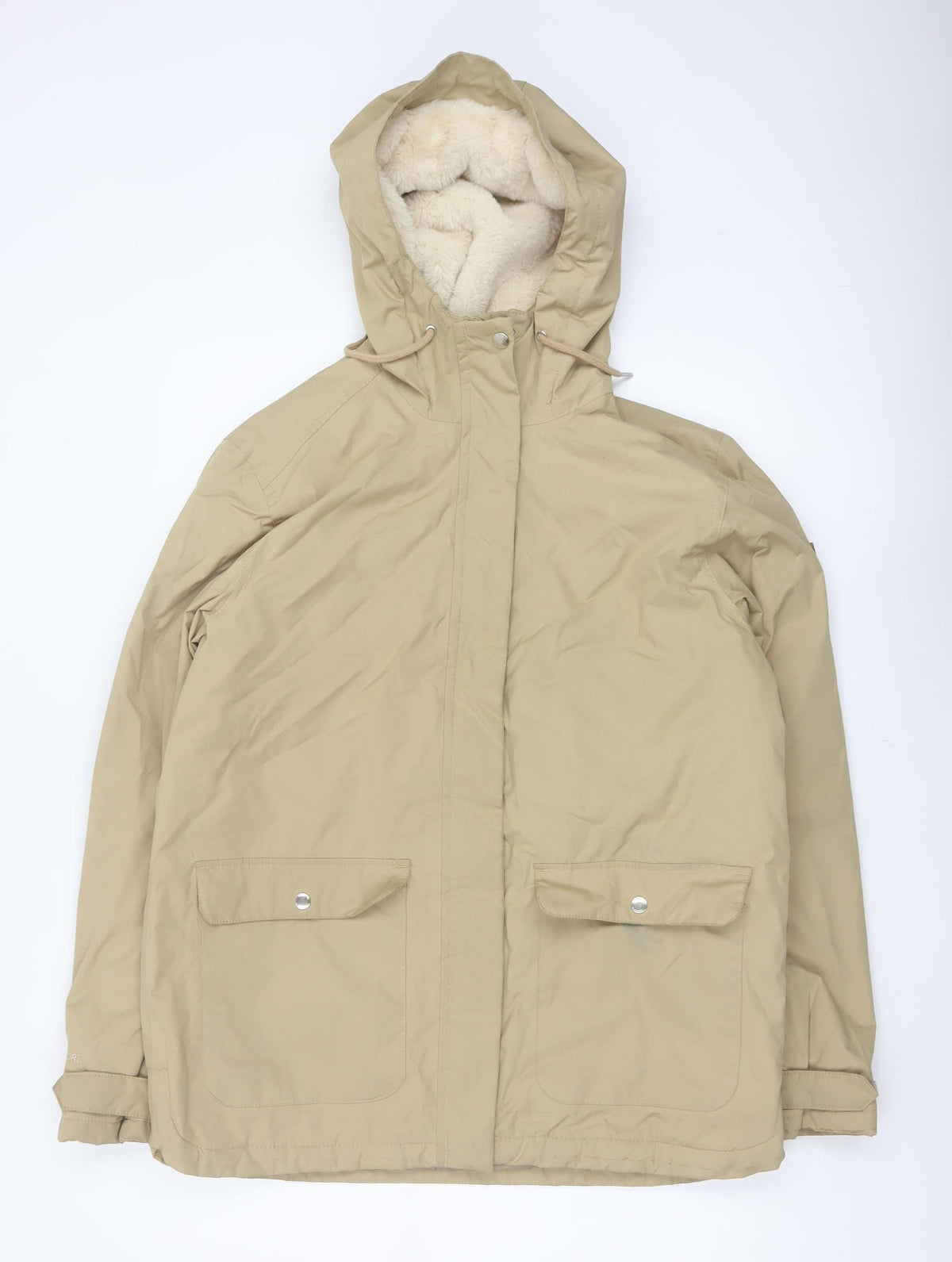 Regatta Women Beige UK 14 Long Hooded Padded Parka Jacket