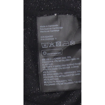 H&M Divided Women Silver Glitter Camisole Tank Top M V-Neck