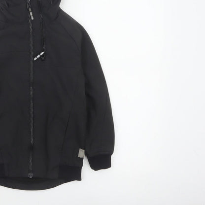 Next Boys Black 5 Years Ski Jacket Hooded Softshell Reflective