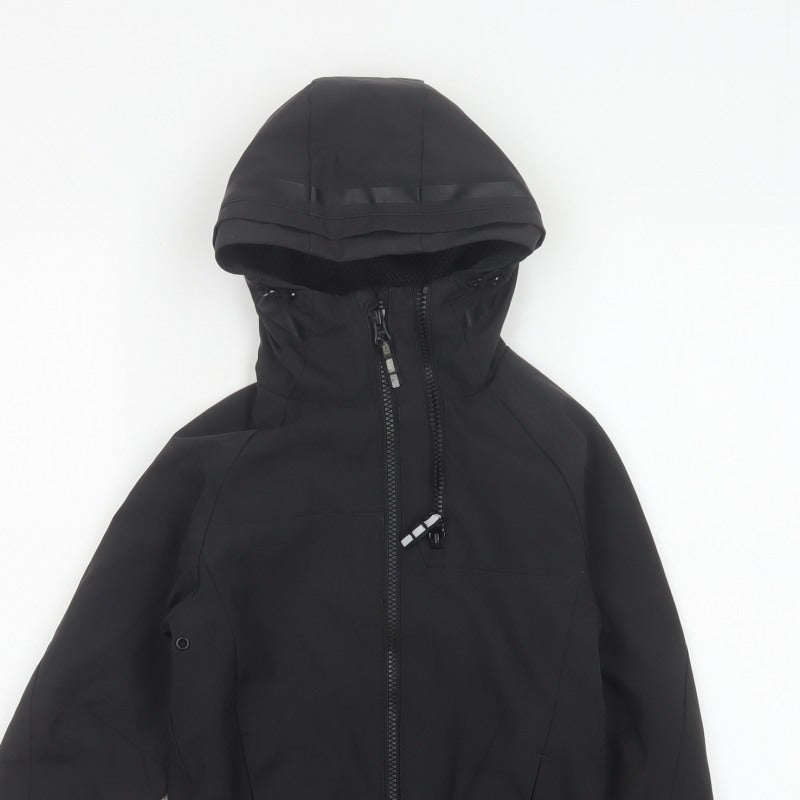 Next Boys Black 5 Years Ski Jacket Hooded Softshell Reflective