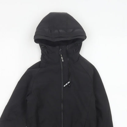 Next Boys Black 5 Years Ski Jacket Hooded Softshell Reflective