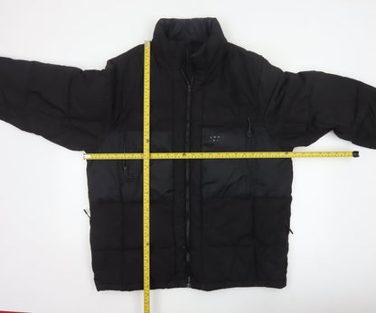 H&M Men’s Black L Quilted Puffer Jacket Full Zip Insulated