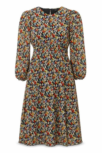 Next Women's Multicoloured Floral UK 8 Midi Fit & Flare Chiffon Dress