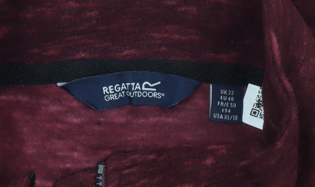 Regatta Women Red UK 22 Fleece Full Zip Basic Jacket Outdoor