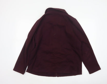 Dash Women Purple UK 18 Floral Embroidered Full Zip Jacket