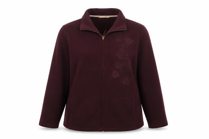 Dash Women Purple UK 18 Floral Embroidered Full Zip Jacket