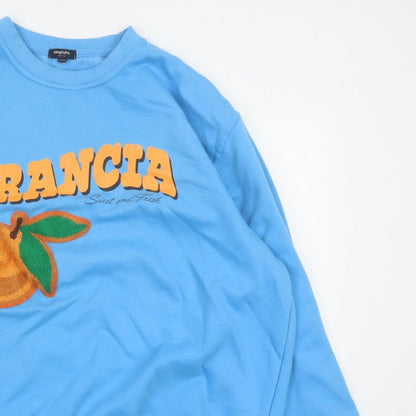 Simply Be Women's Blue Size 30 Arancia Graphic Pullover Sweatshirt