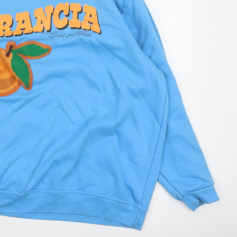 Simply Be Women's Blue Size 30 Arancia Graphic Pullover Sweatshirt