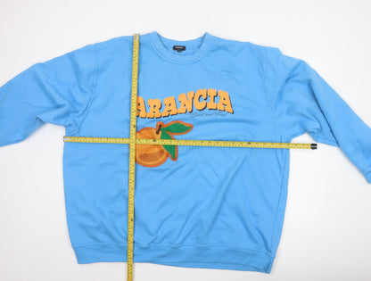 Simply Be Women's Blue Size 30 Arancia Graphic Pullover Sweatshirt