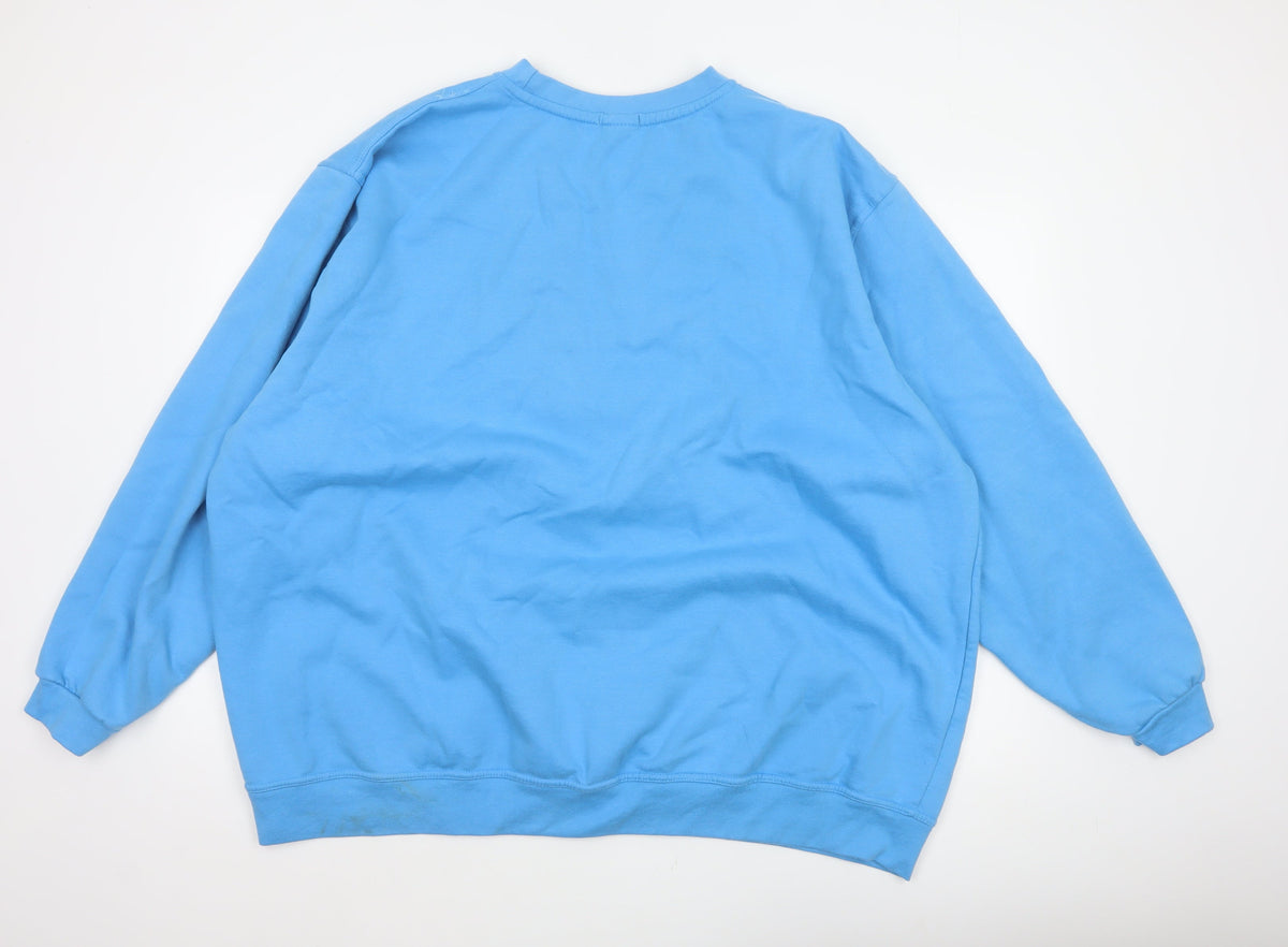 Simply Be Women's Blue Size 30 Arancia Graphic Pullover Sweatshirt